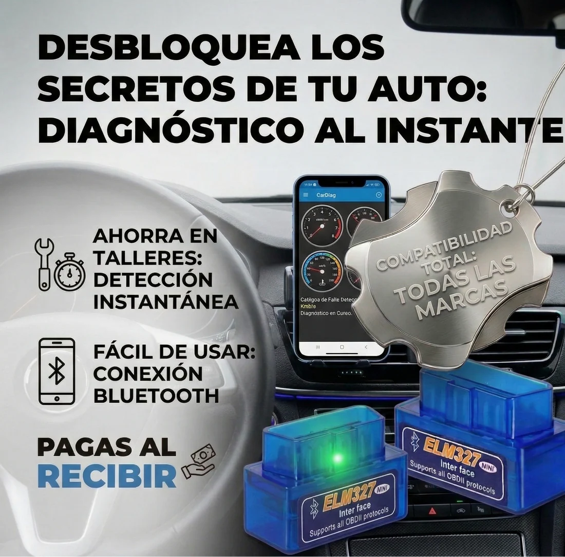 Escáner Automotriz ELM327 OBD2 📲 Diagnóstico Inteligente en tu Bolsillo